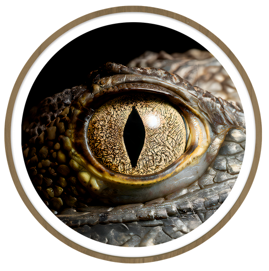 Crocodile Round wall art