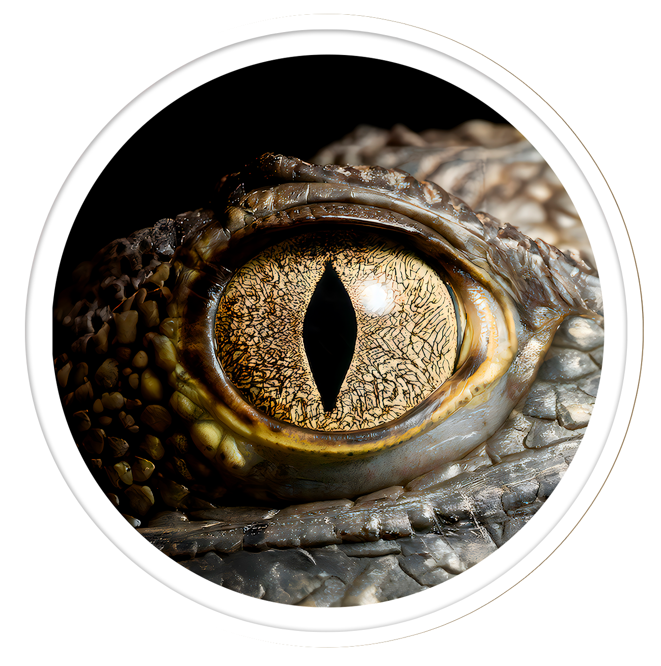 Crocodile Round wall art