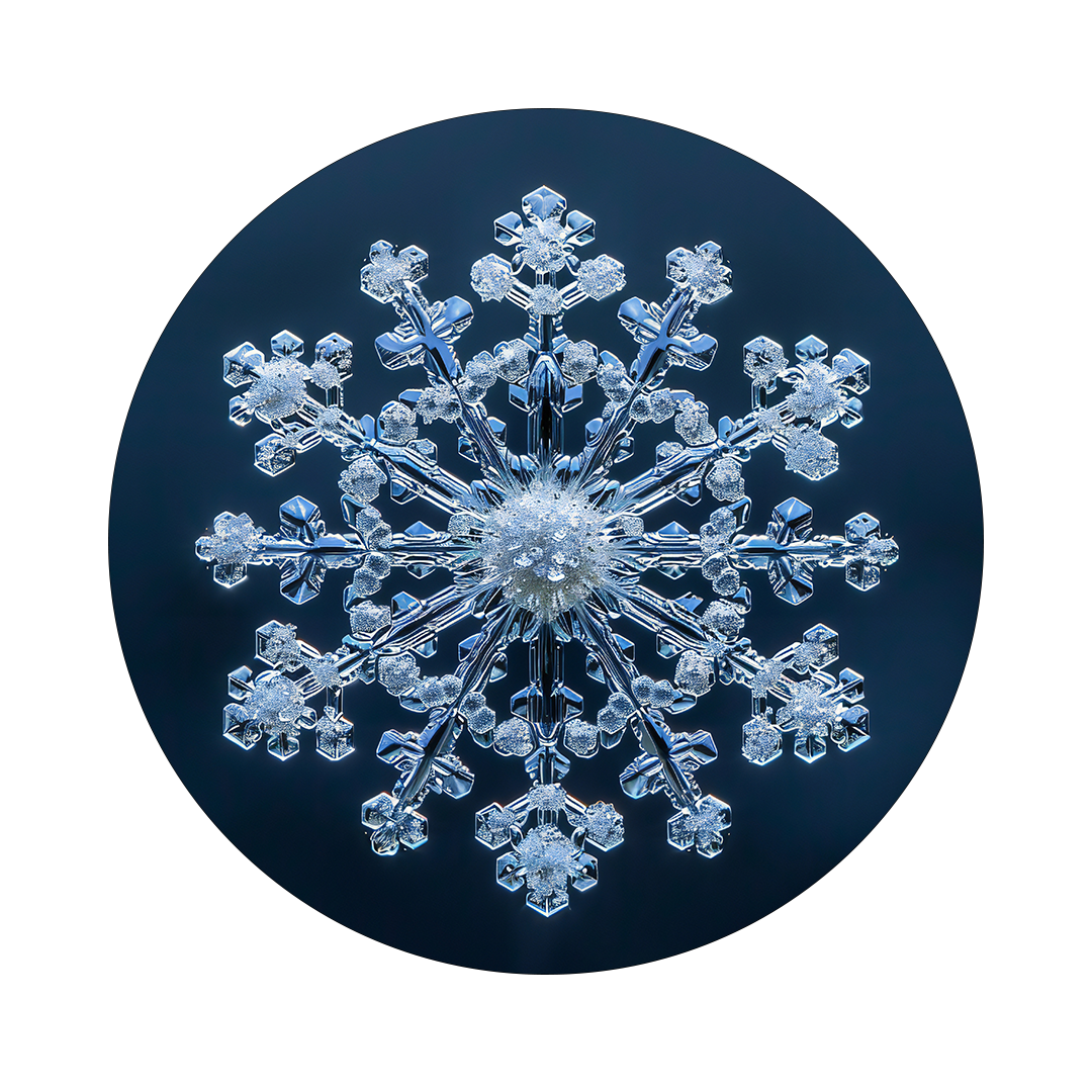 Snow round wall art