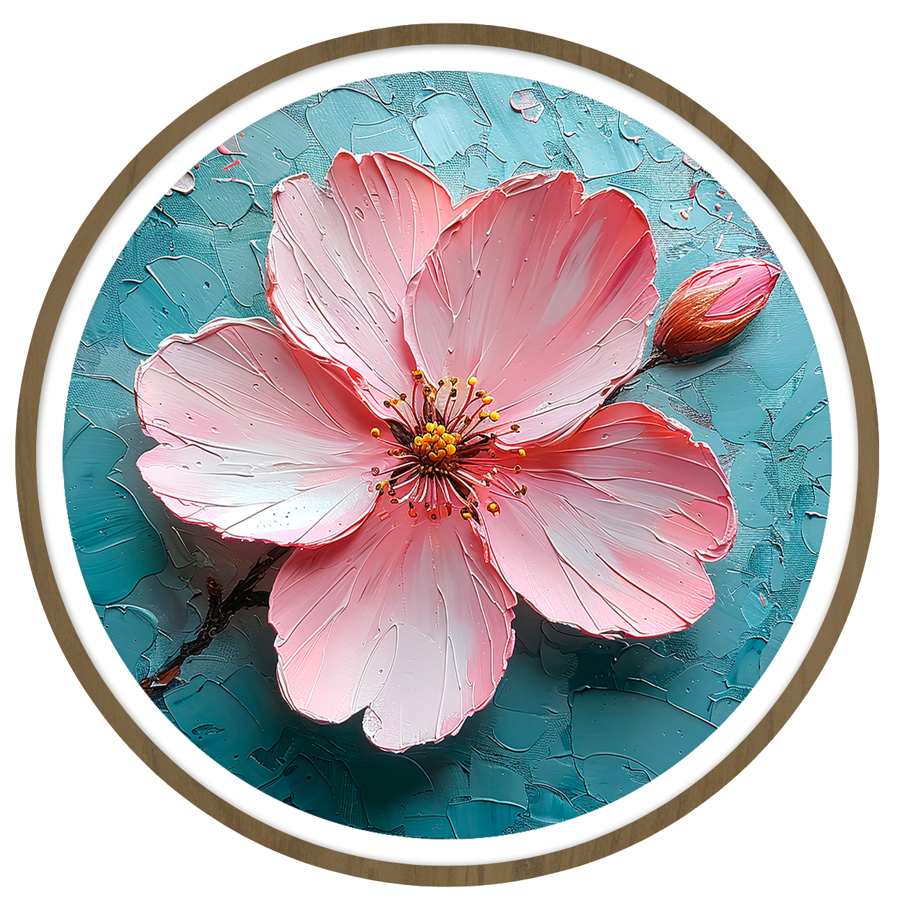 Sakura round wall art