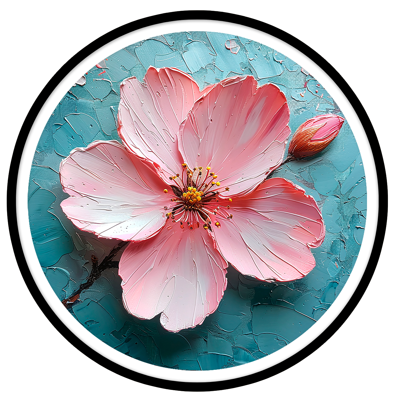 Sakura round wall art