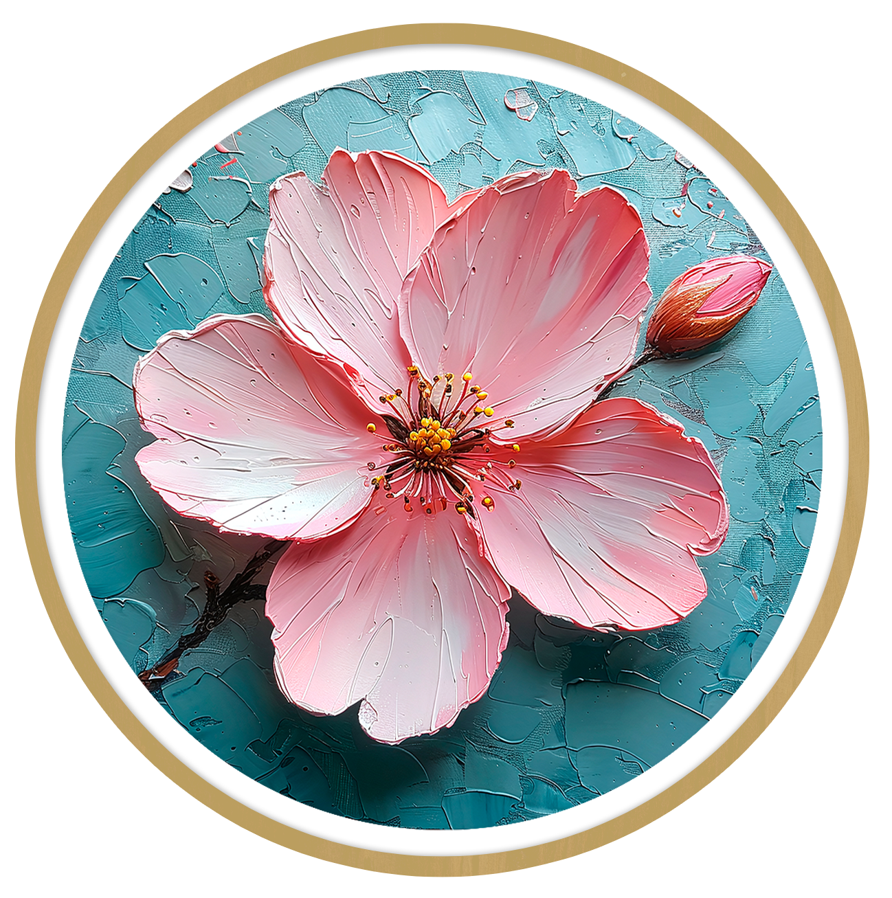 Sakura round wall art