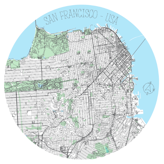 San Francisco Only Print (Giclée)