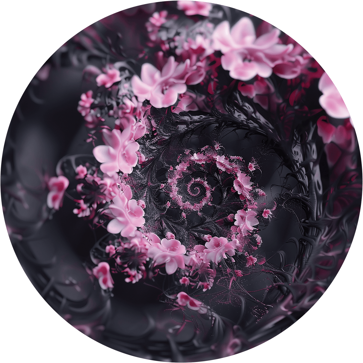 Spiral Floral Only Print (Giclée)