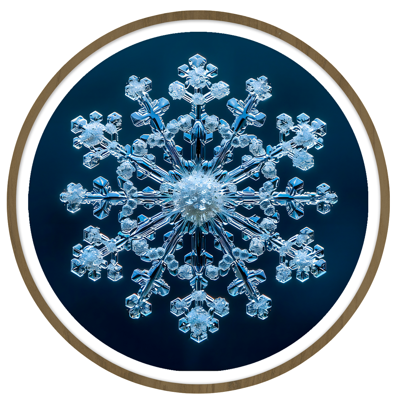 Snow round wall art