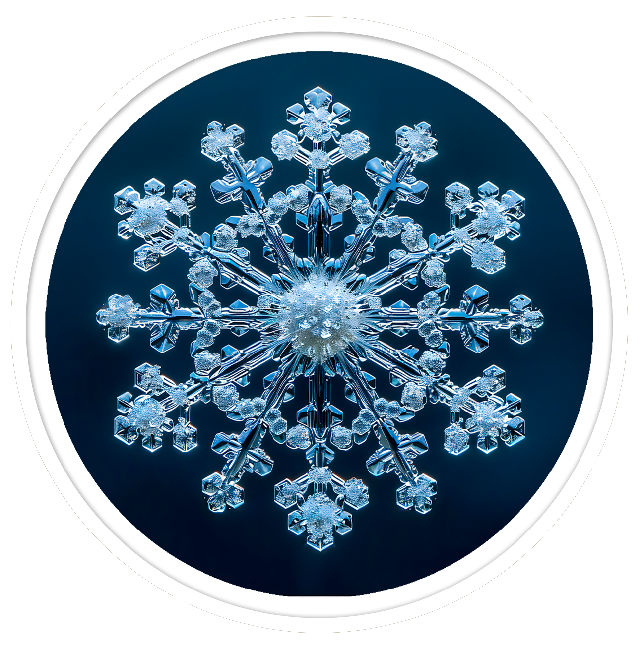 Snow round wall art