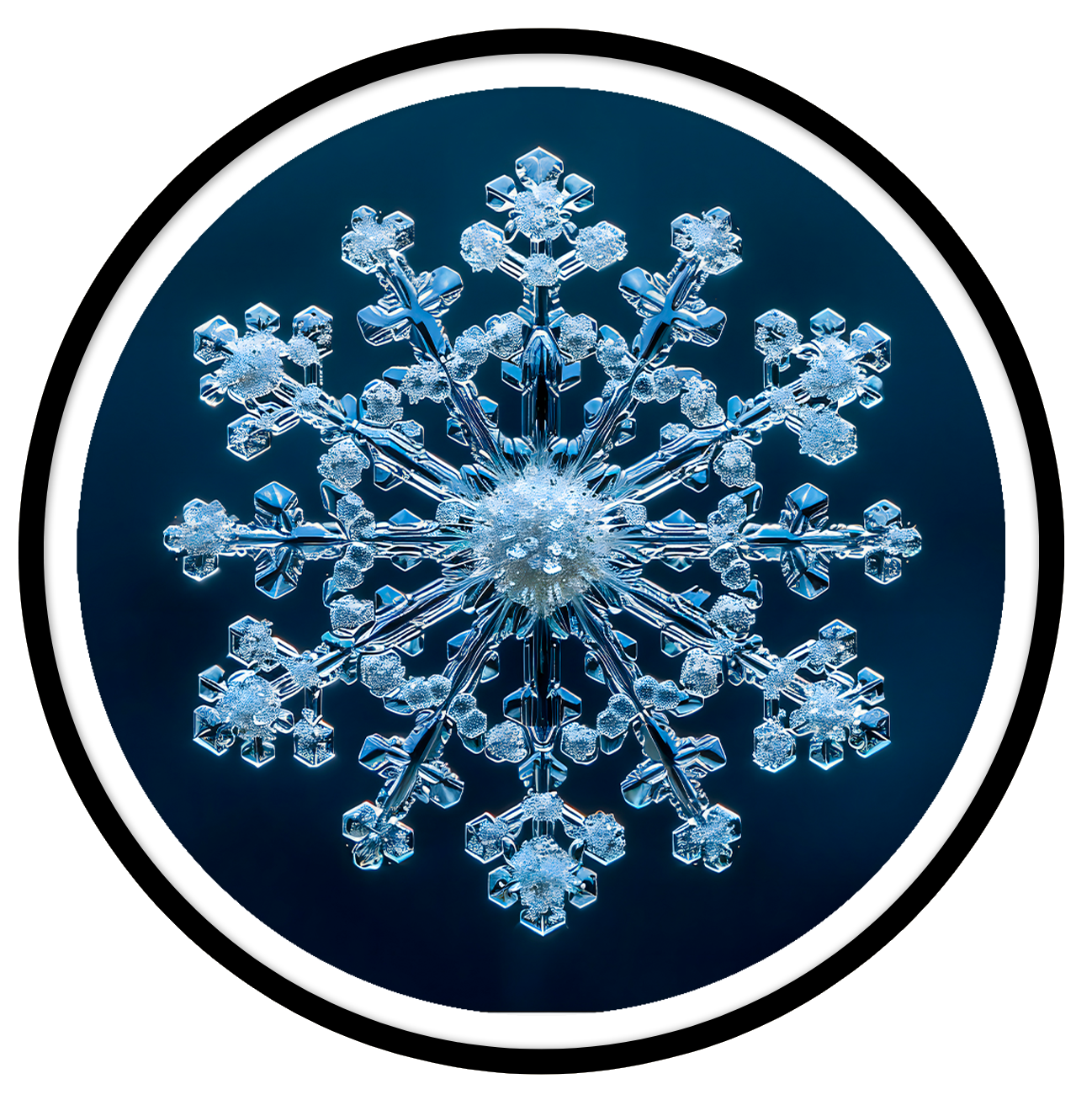 Snow round wall art