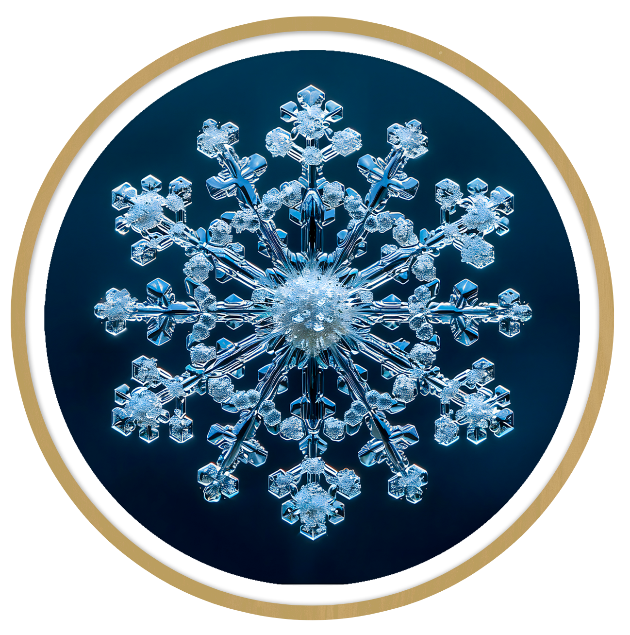 Snow round wall art
