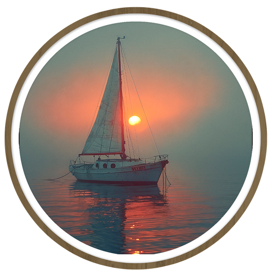 Sunset serenity round wall art