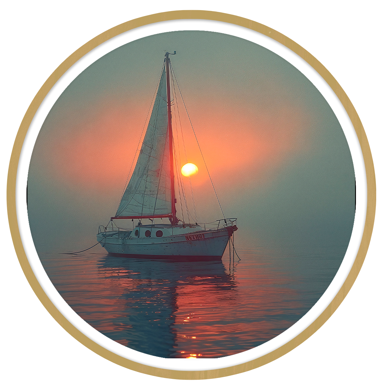 Sunset serenity round wall art