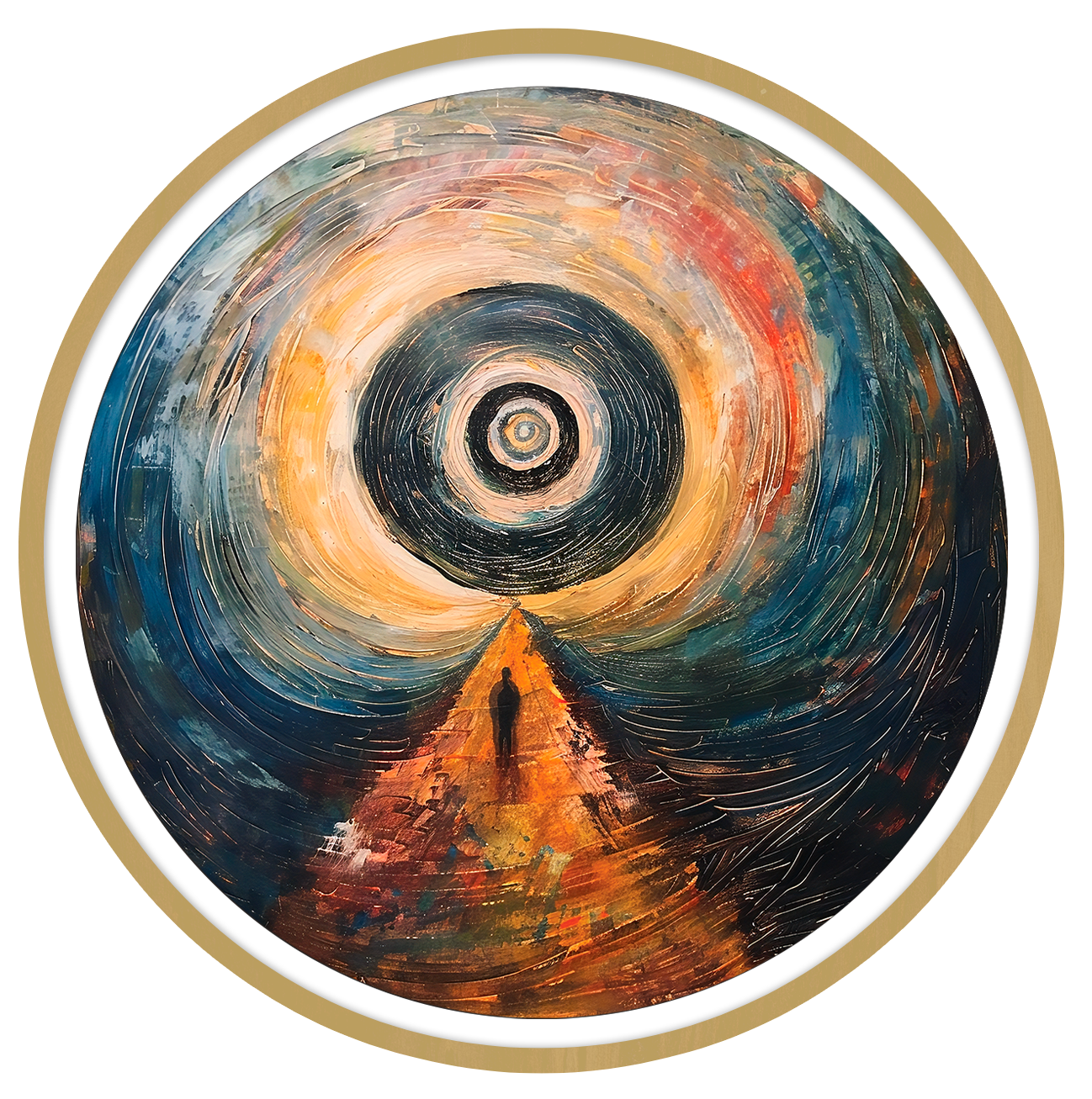 The eye of destiny round wall art