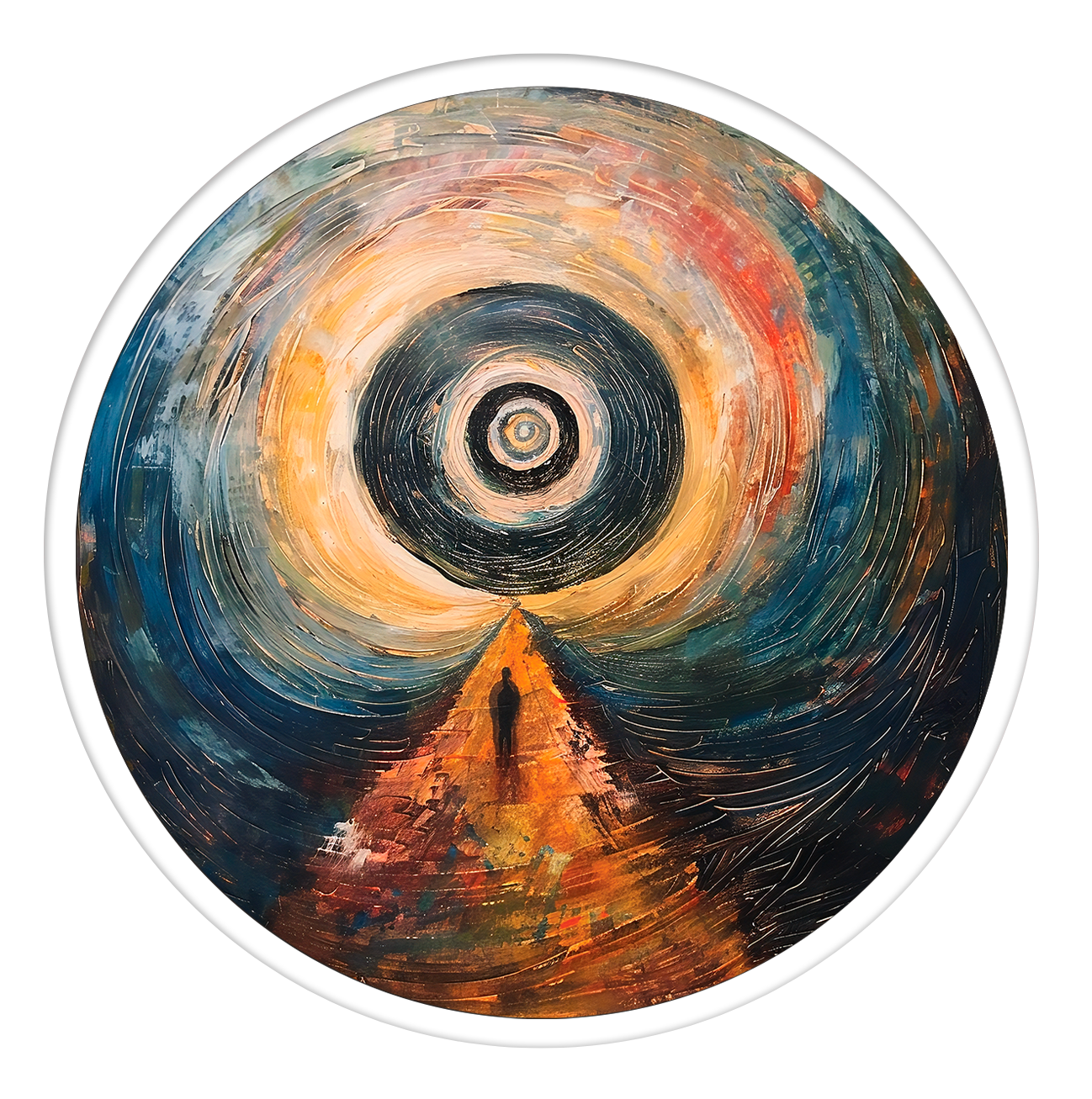 The eye of destiny round wall art