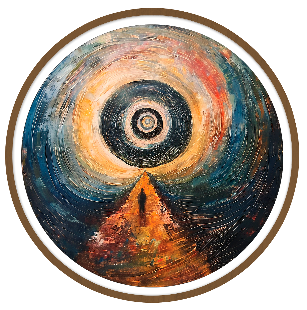 The eye of destiny round wall art