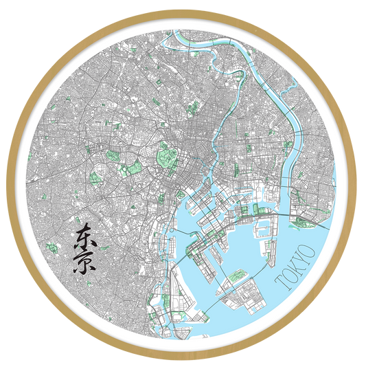 Tokyo round wall art