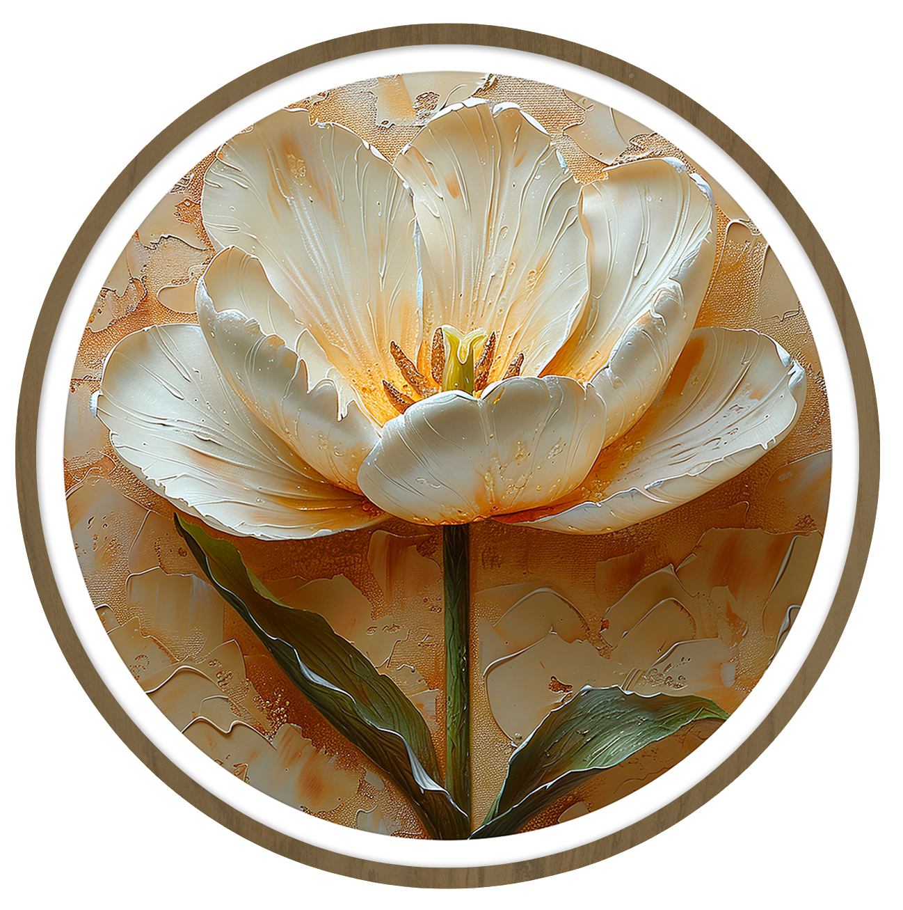 Tulipa round wall art
