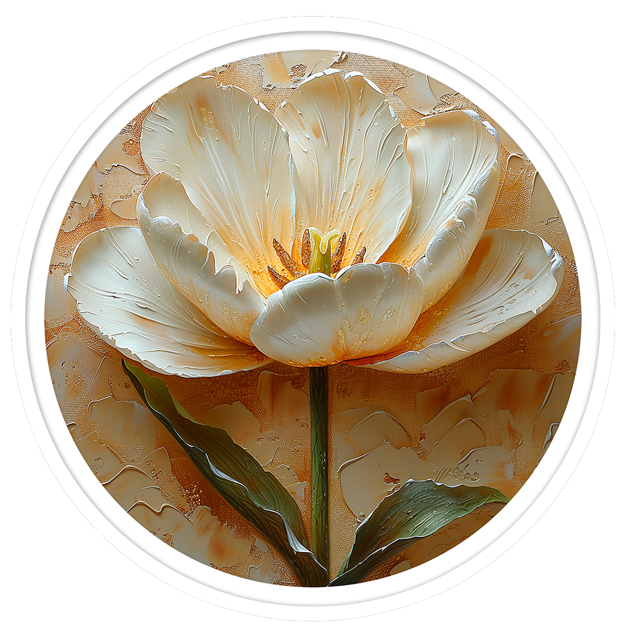 Tulipa round wall art