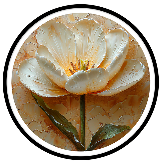 Tulipa round wall art