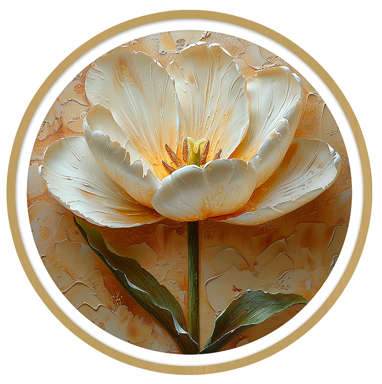 Tulipa round wall art