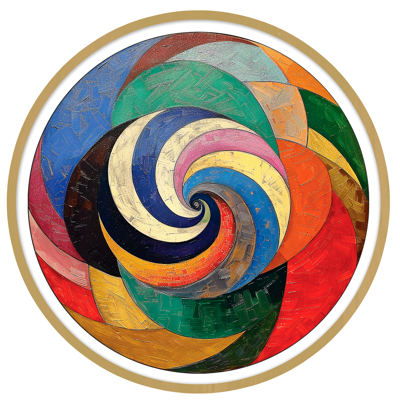 Vital keleidoscope round wall art