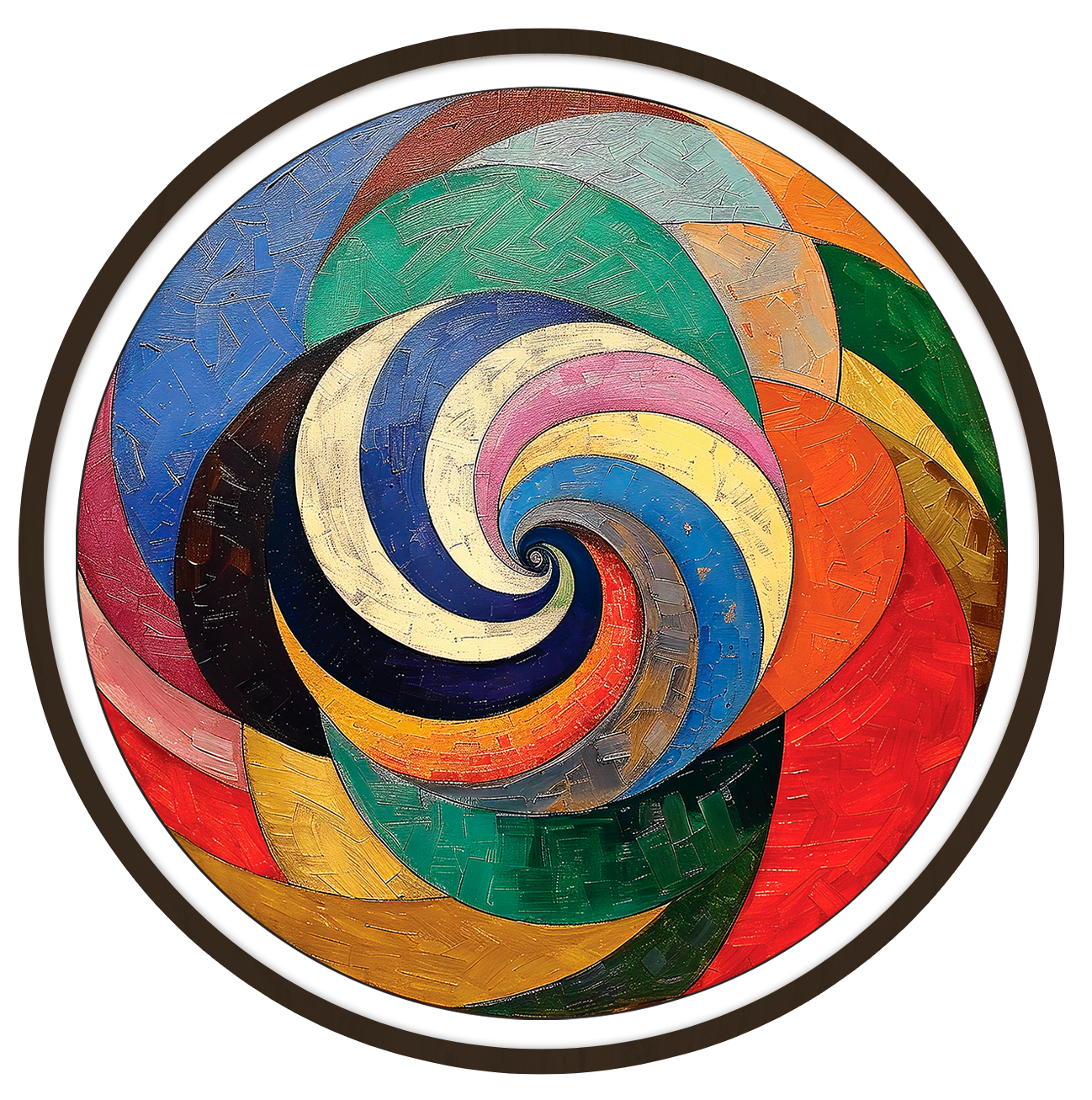 Vital keleidoscope round wall art