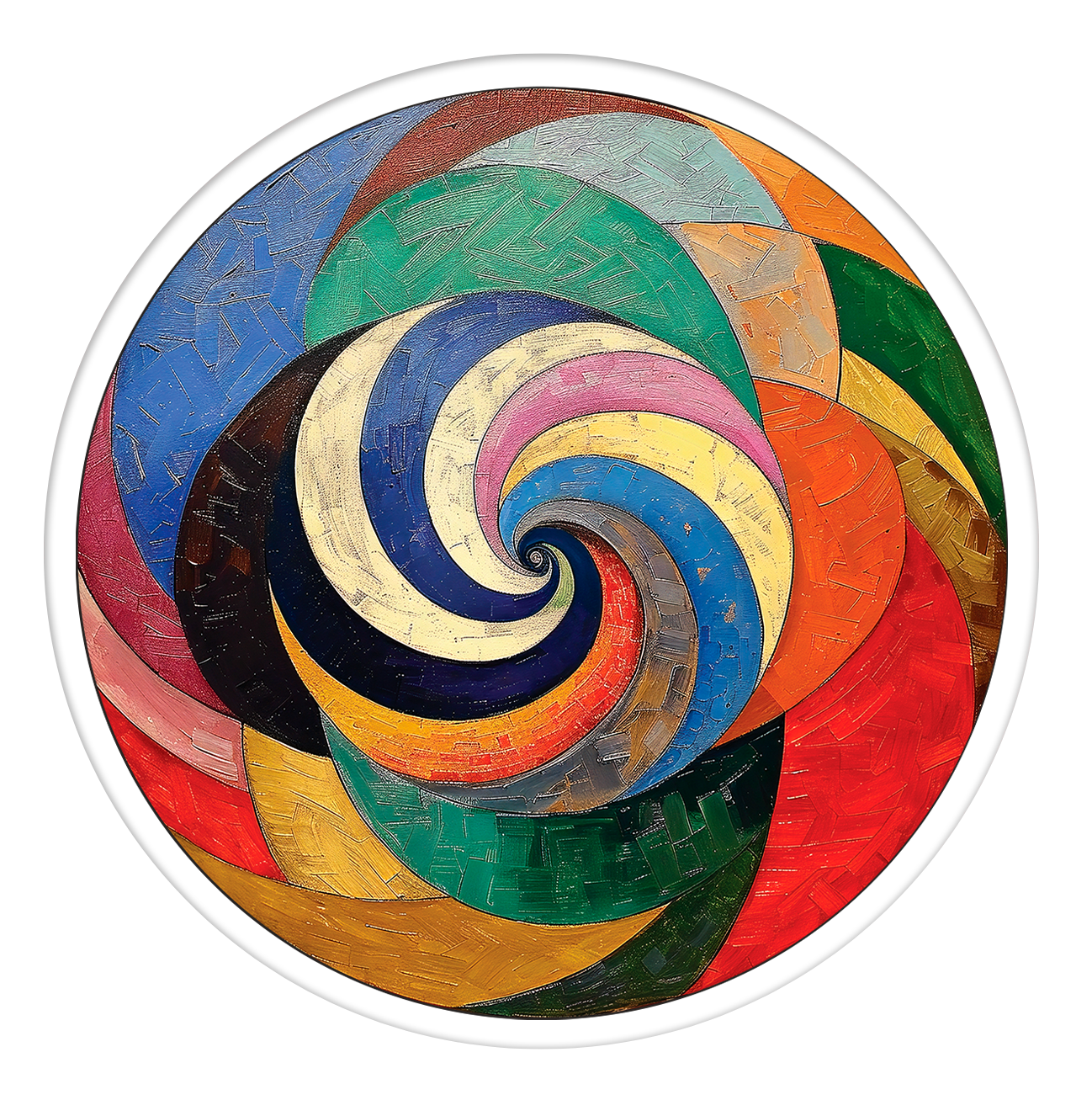 Vital keleidoscope round wall art