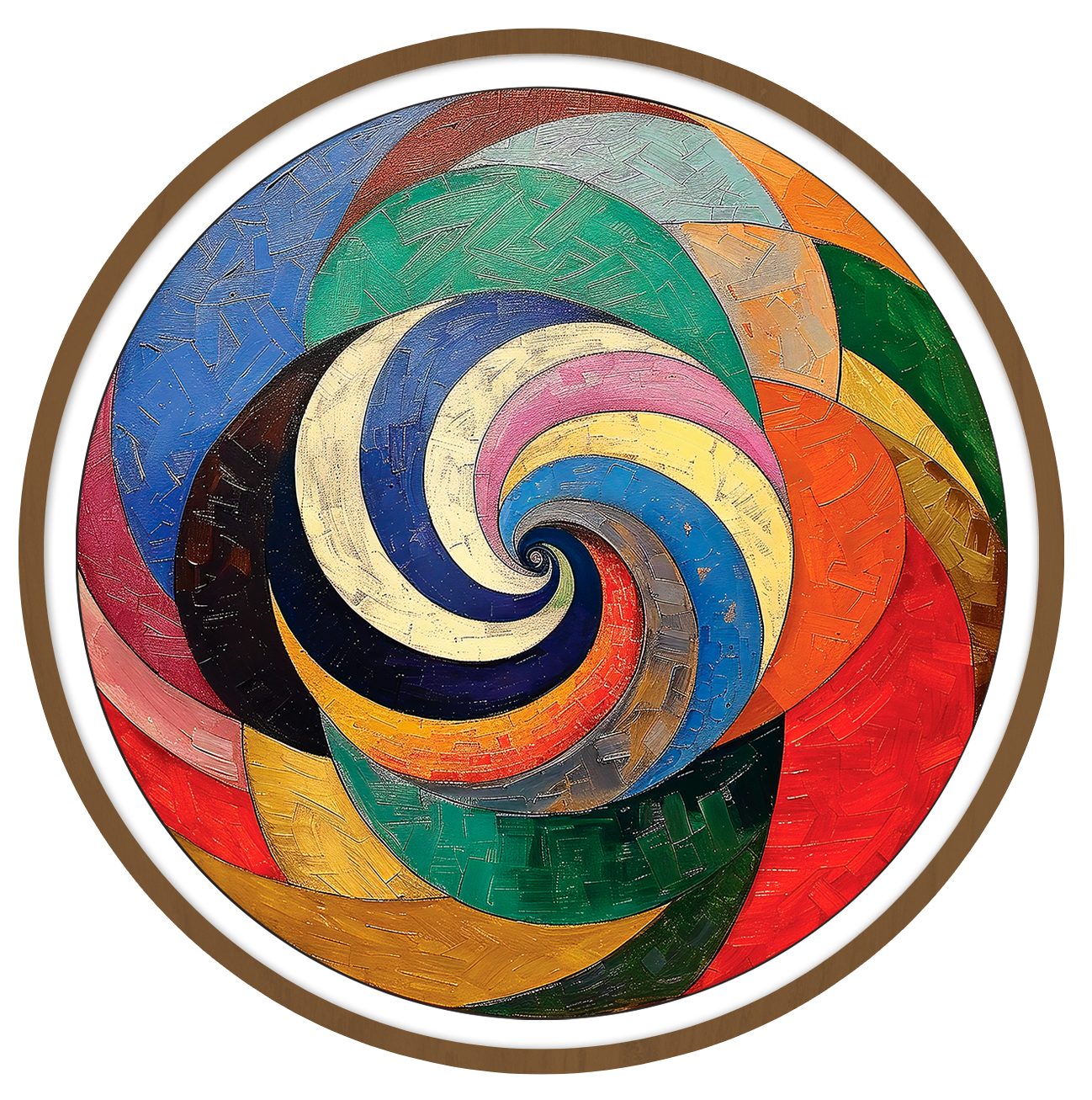 Vital keleidoscope round wall art