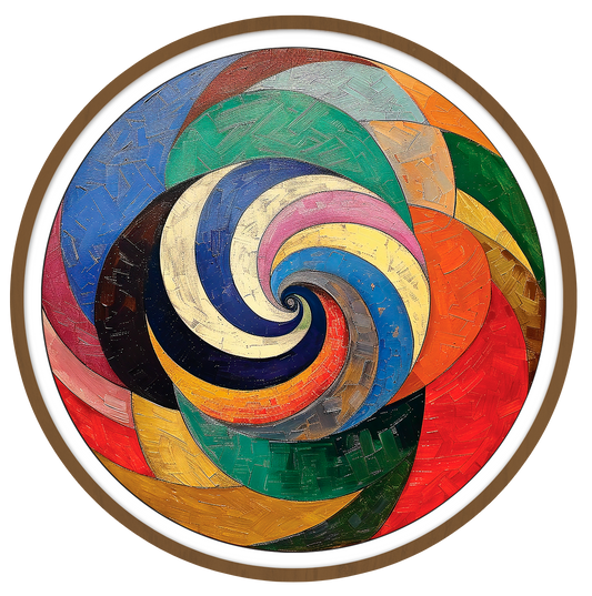 Vital keleidoscope round wall art