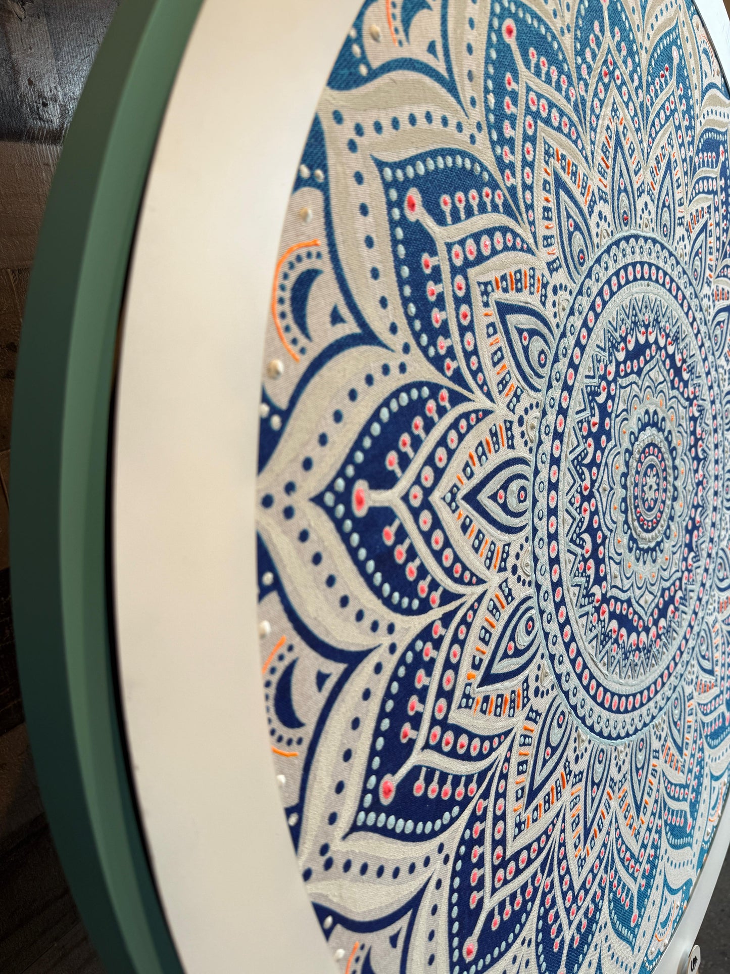 Botanical Indigo Round Wall Art