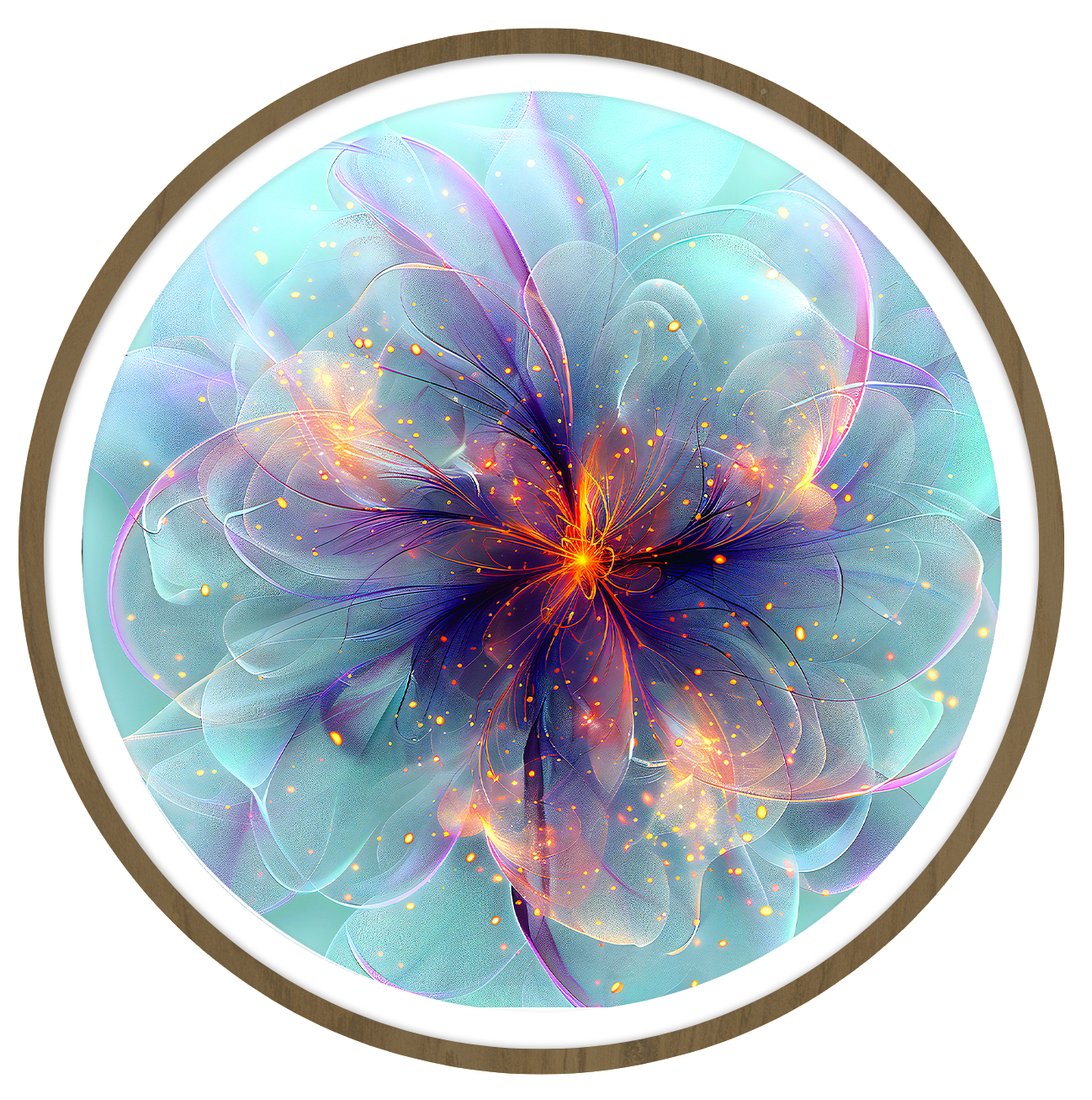 Celestial Bloom round wall art