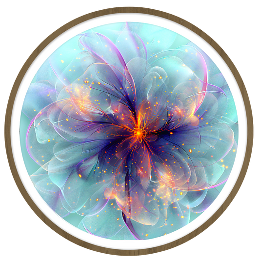 Celestial Bloom round wall art