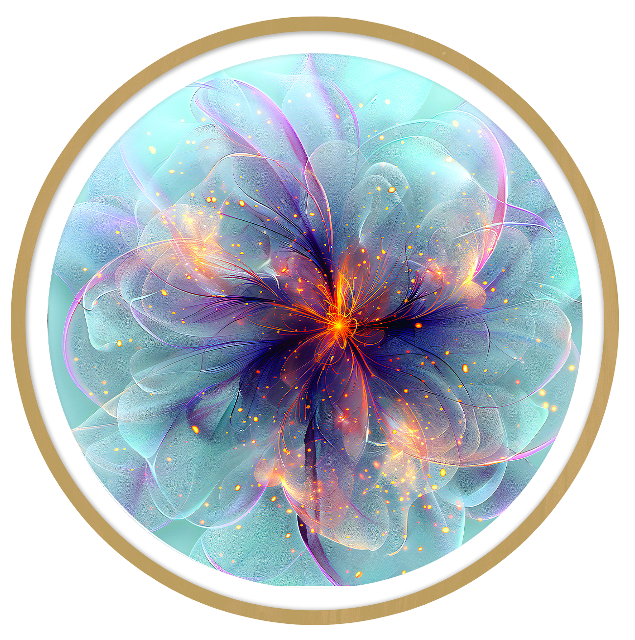 Celestial Bloom round wall art