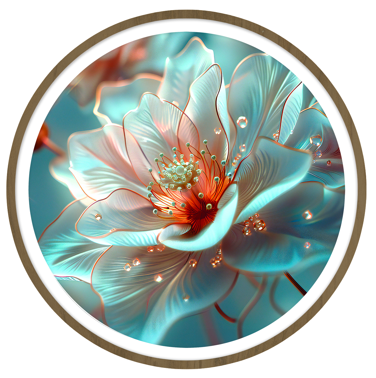 Botanical Aurora round wall art
