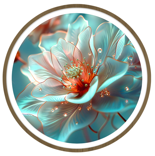 Botanical Aurora round wall art