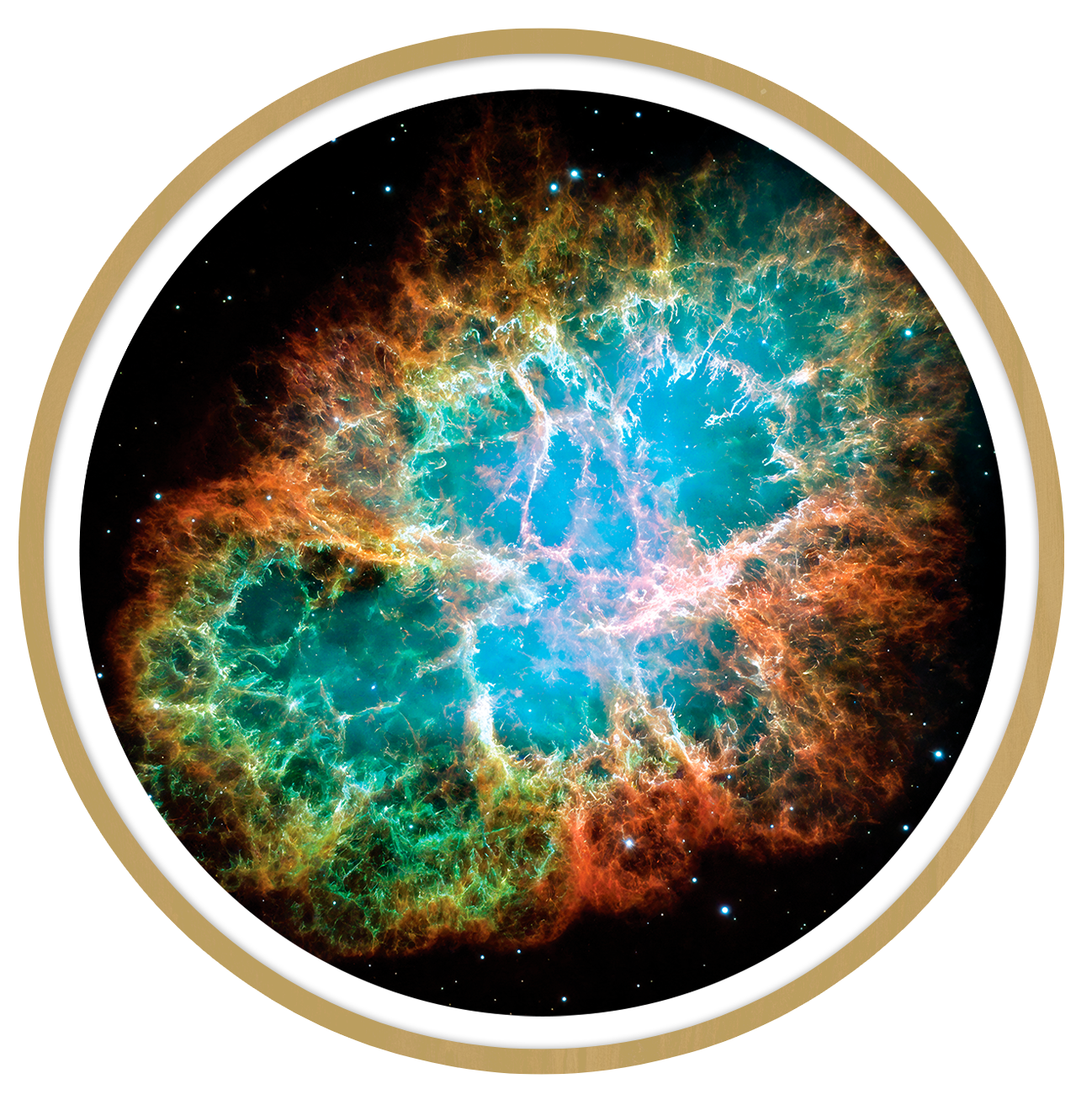 Crab nebulae Round wall art