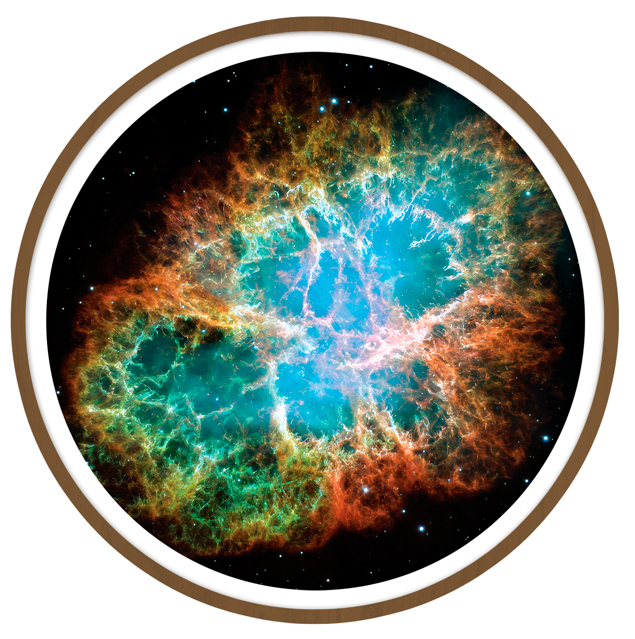 Crab nebulae Round wall art