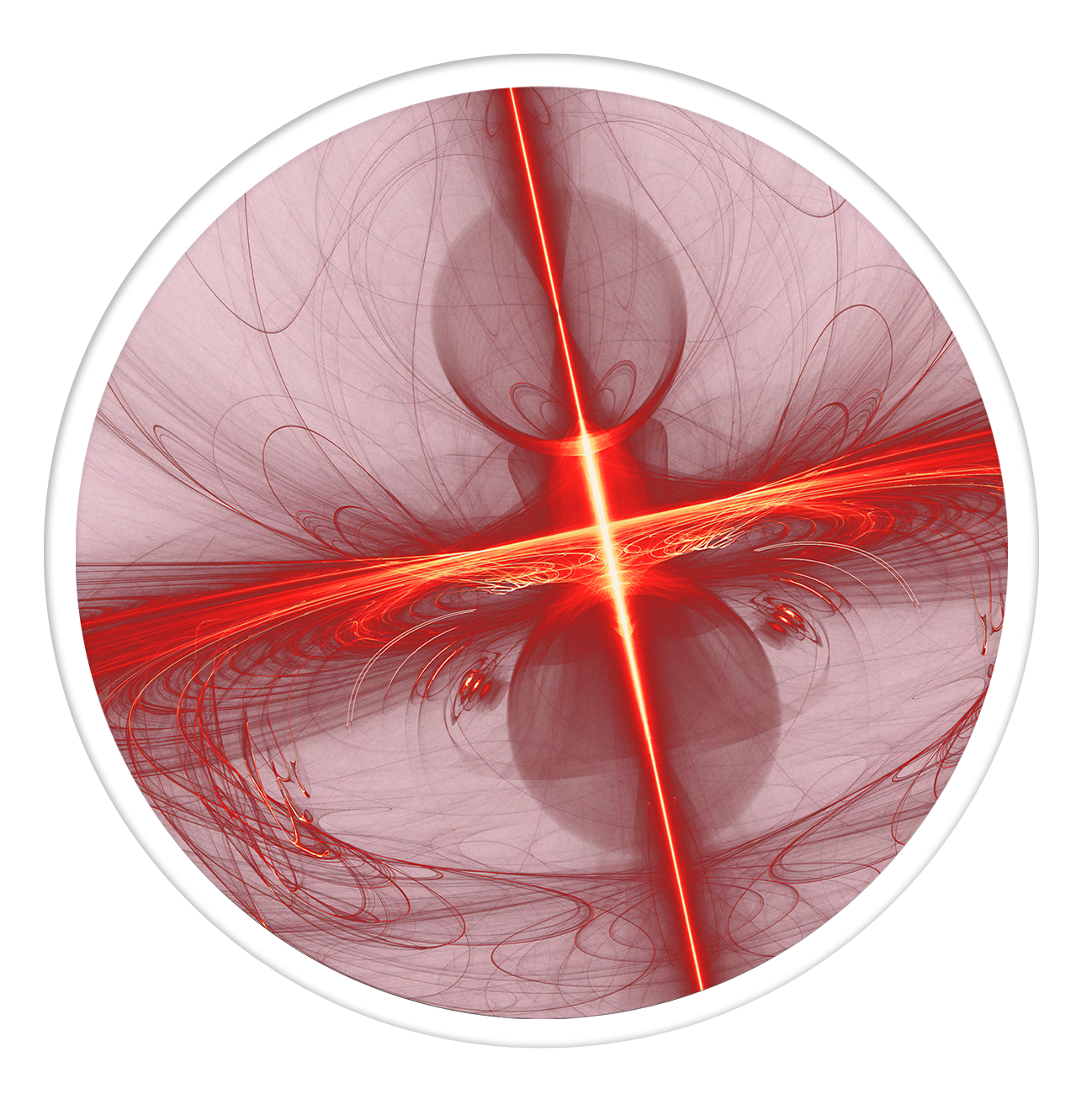 Crimson nexus round wall art