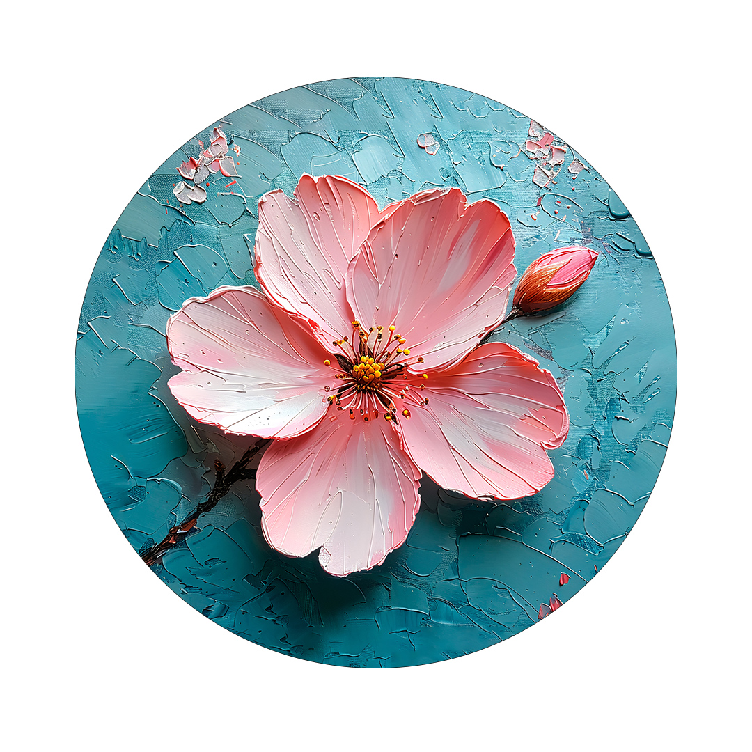 Sakura round wall art