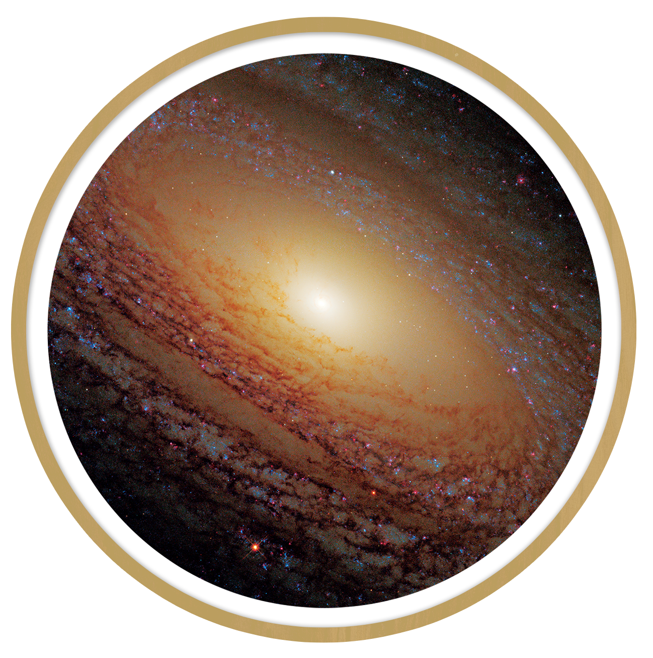 Flocculente Galaxy Round wall art