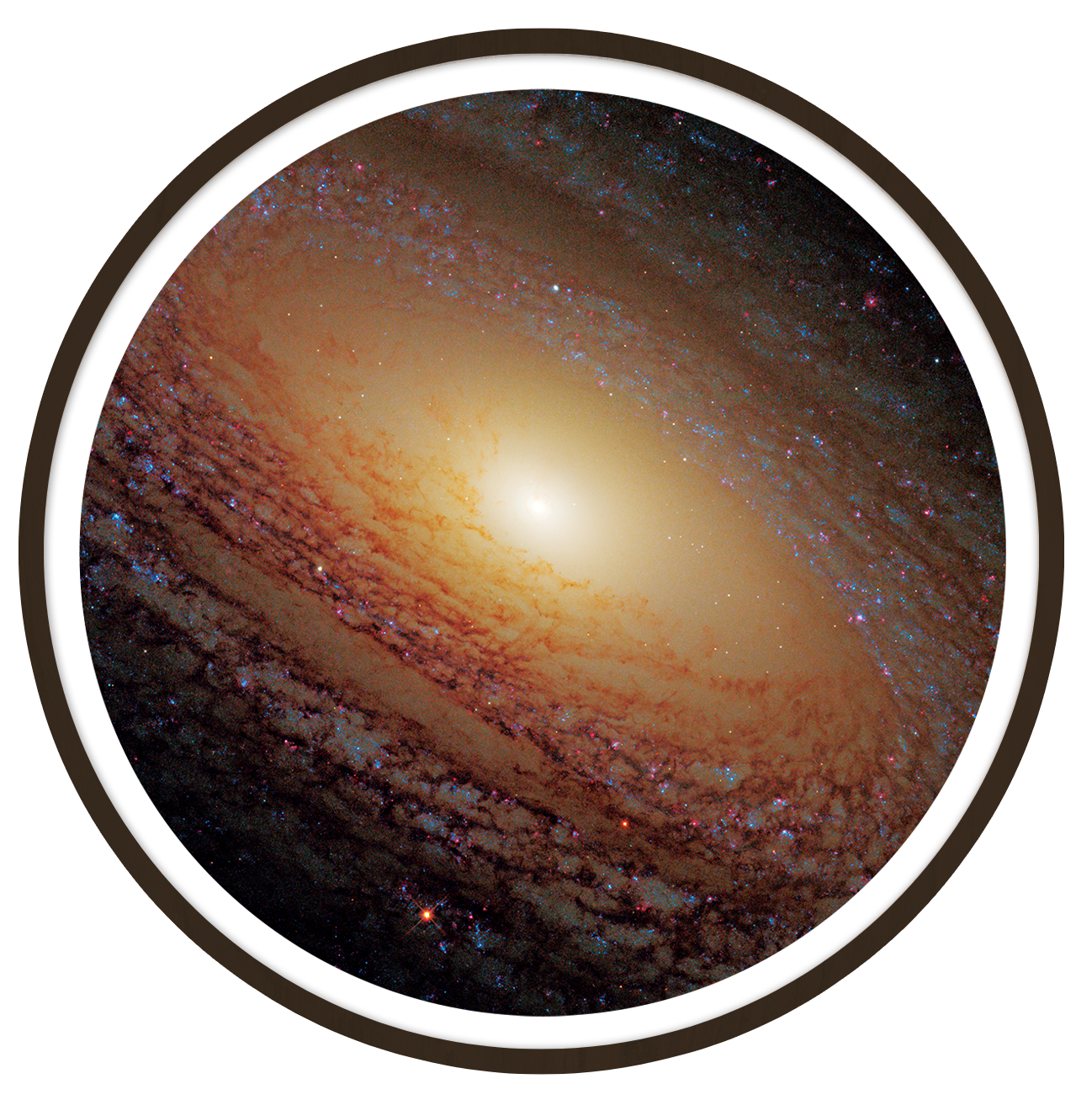 Flocculente Galaxy Round wall art