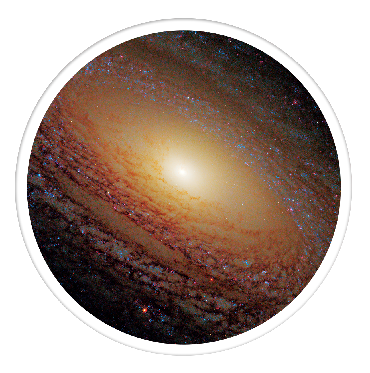 Flocculente Galaxy Round wall art