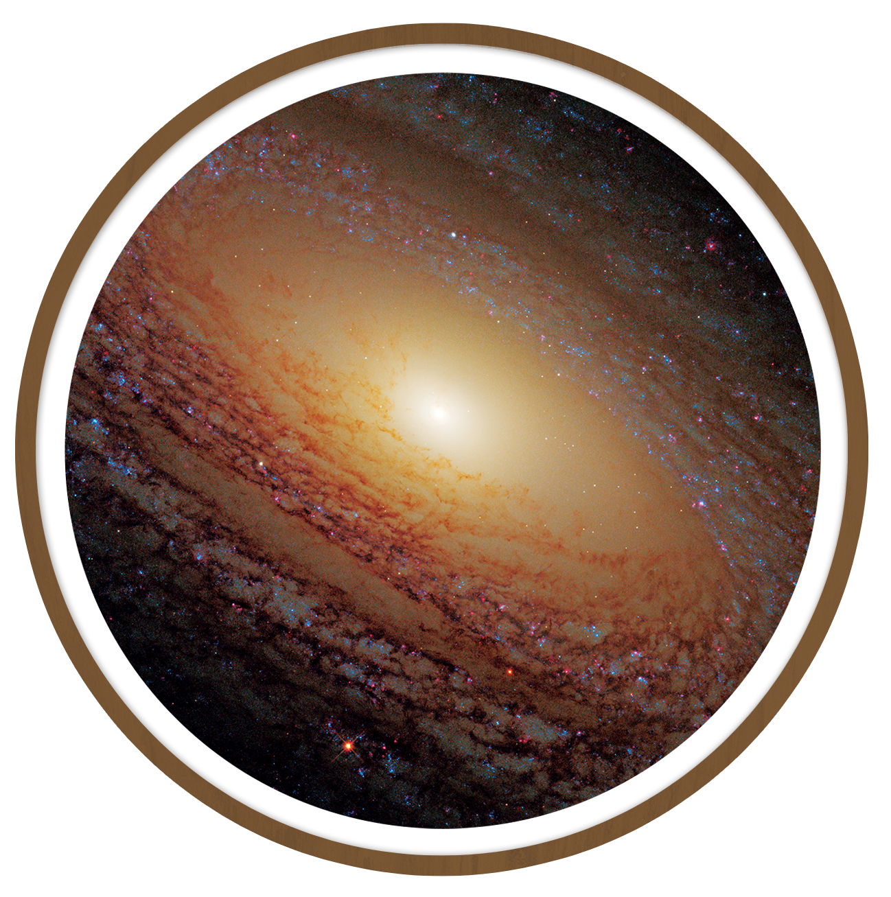 Flocculente Galaxy Round wall art
