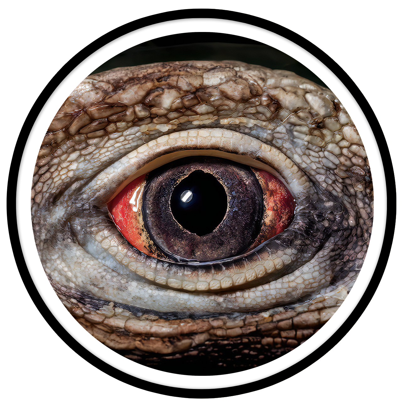 Cuban iguana Round wall art