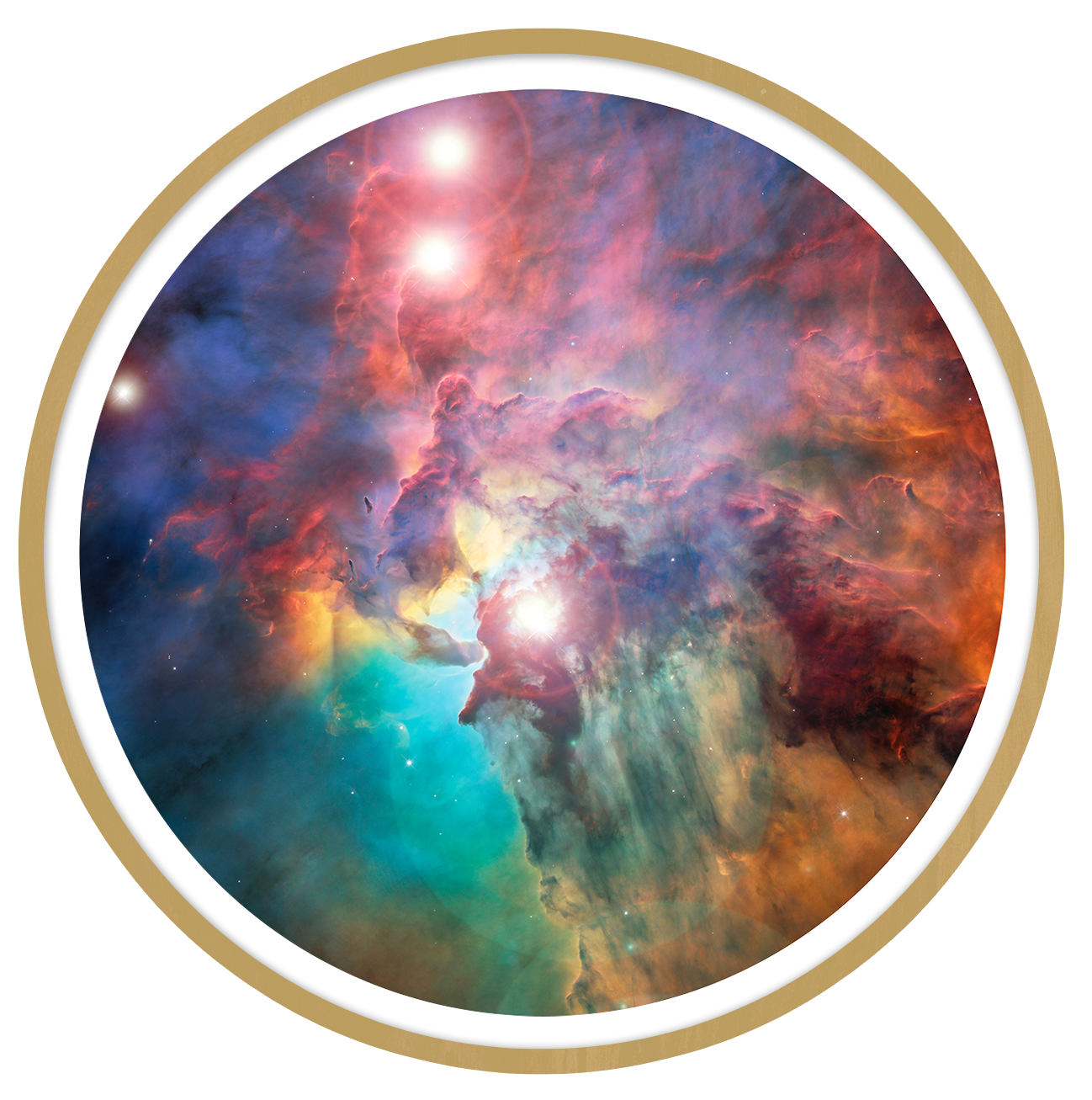Lagoon Nebulae Round wall art