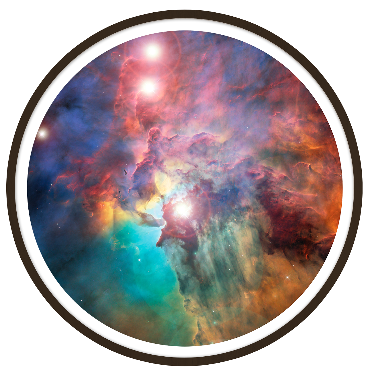 Lagoon Nebulae Round wall art