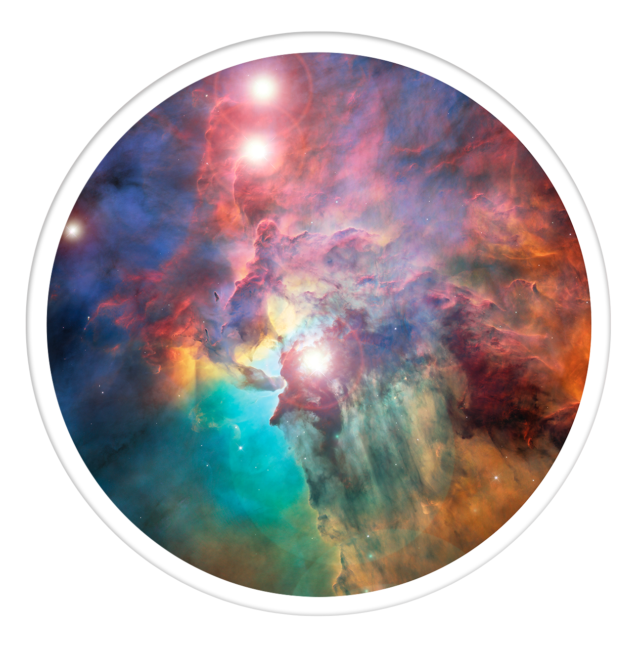 Lagoon Nebulae Round wall art