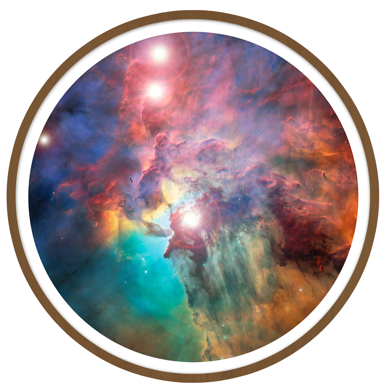 Lagoon Nebulae Round wall art