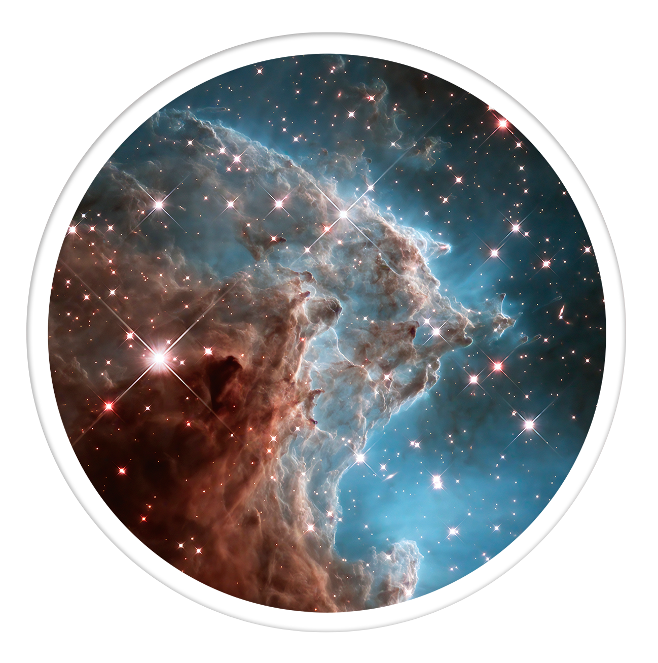 Monkey Head Nebula  Round wall art