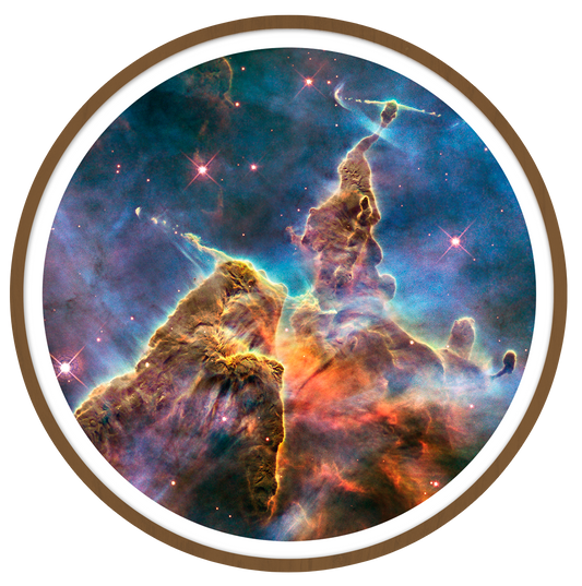 Mystic mountain Round wall art