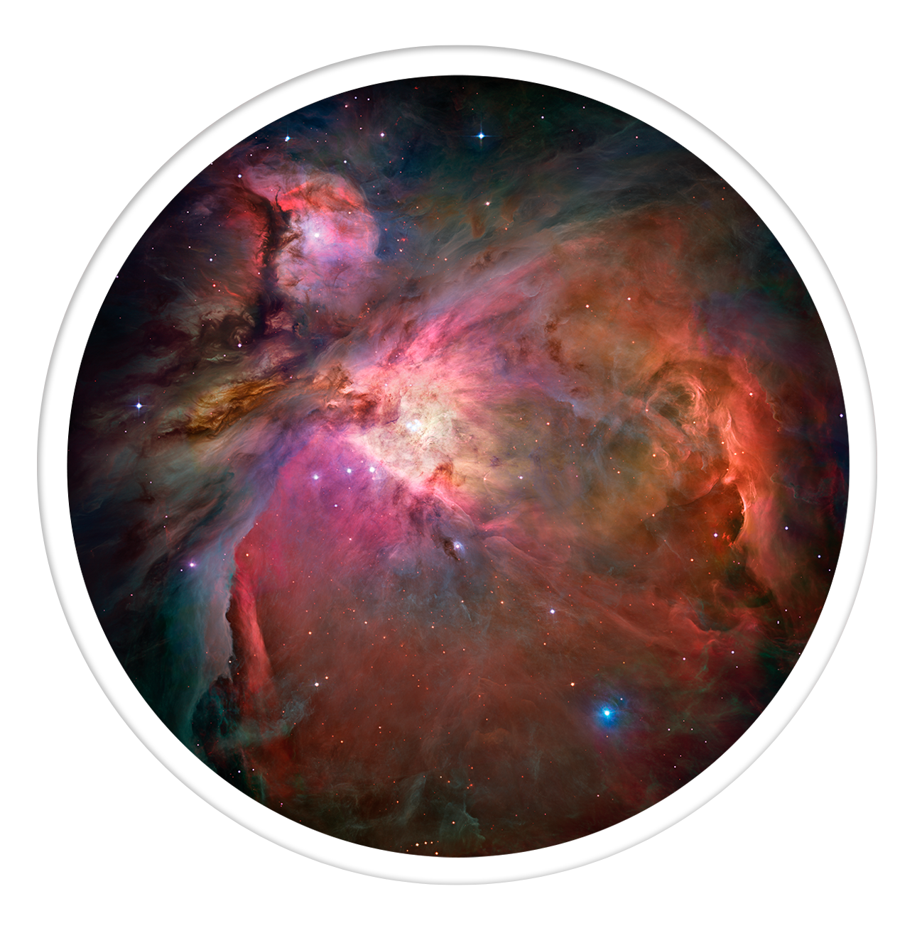 Orion nebula Round wall art