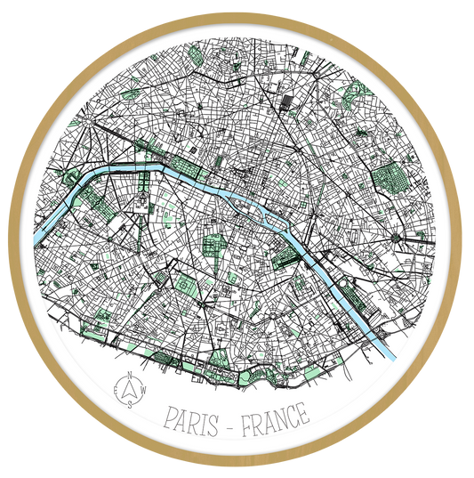 Paris round wall art